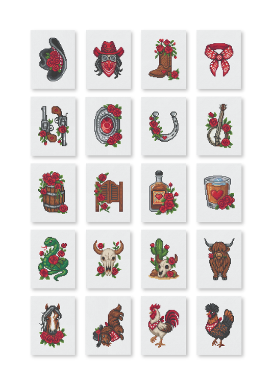 02 Blingkitybites Cowgirl Crush Collection Diamond Painting Kit - 6×8 in | 15.24× 20.32 cm