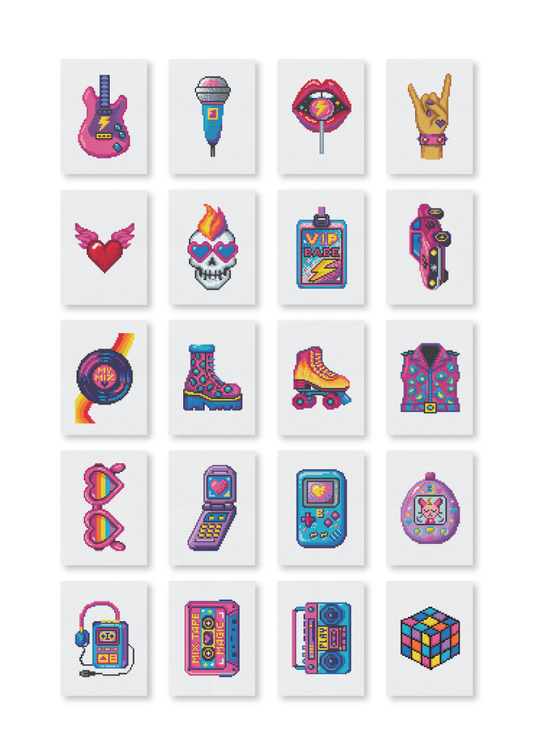 01 Blingkitybites Bling Tour '99 Collection Mini Diamond Painting Kit - 6×8 in | 15.24× 20.32 cm